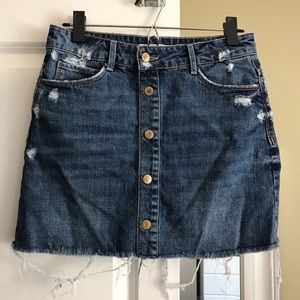 Mini denim skirt